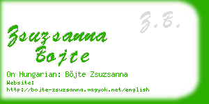 zsuzsanna bojte business card